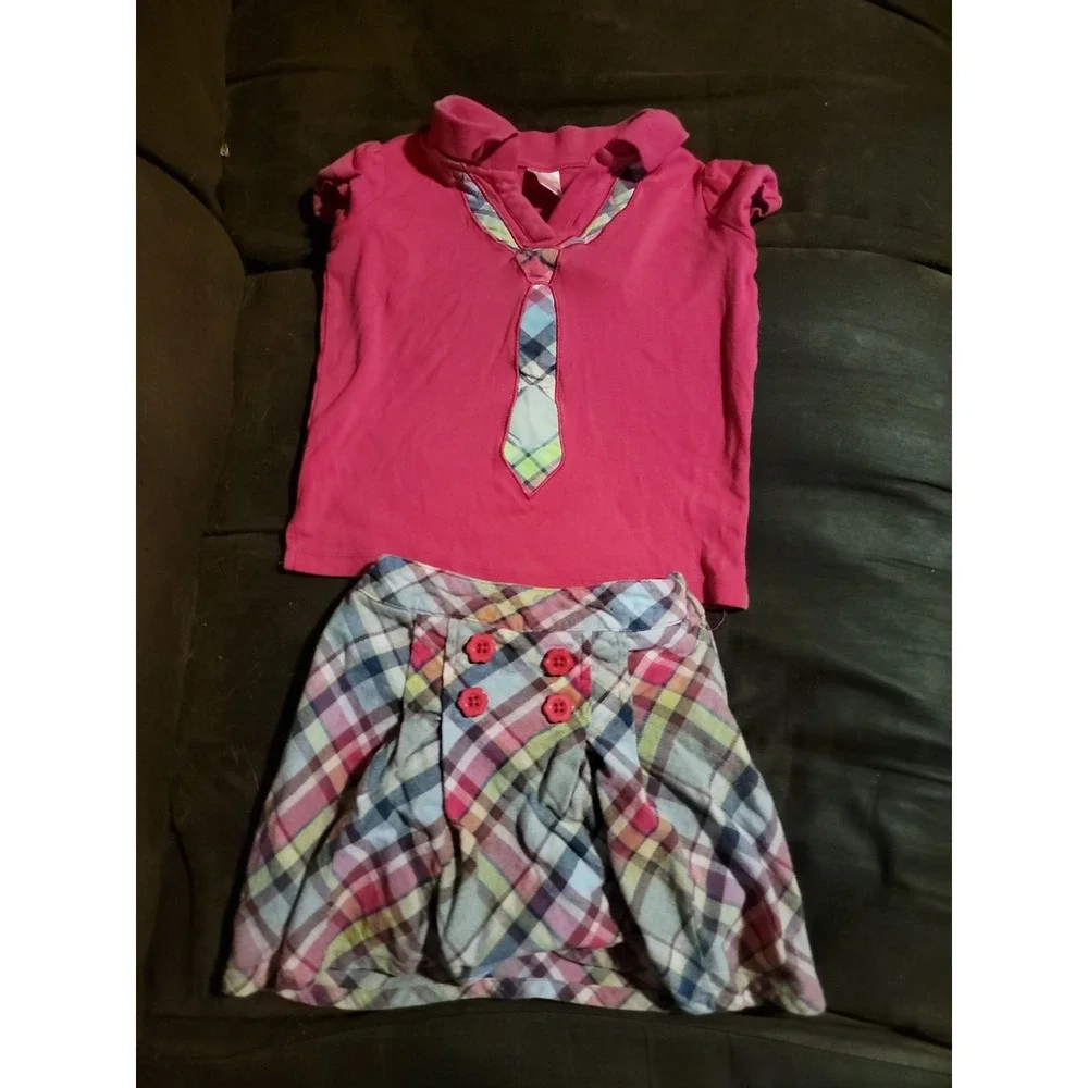 Gymboree smart and sweet outlet outfit top skort‎ size 6 back to school